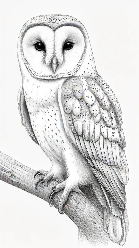 Barn Owl Drawing Sketch Image