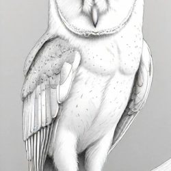 Barn Owl Drawing Sketch Photo