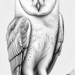 Barn Owl Drawing Sketch Picture