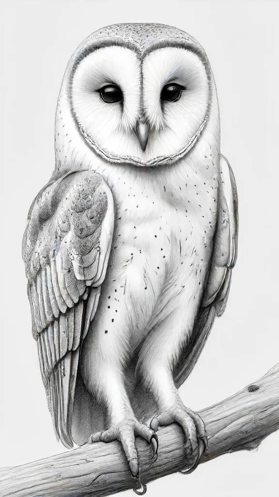 Barn Owl Drawing Sketch Picture