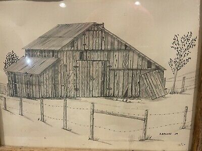 Barn, Storage, Structure, Agriculture, Livestock Drawing