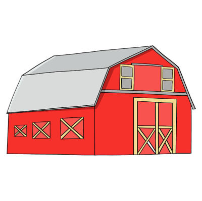 Barn, Storage, Structure, Livestock, Agriculture Drawing