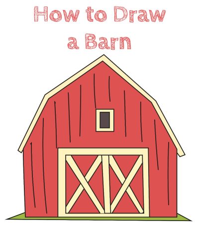 Barn, Farm, Storage, Livestock, Structure Drawing