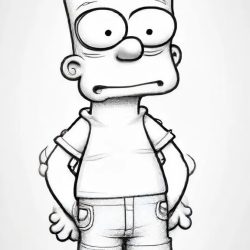 Bart Simpson Drawing Easy Sketch