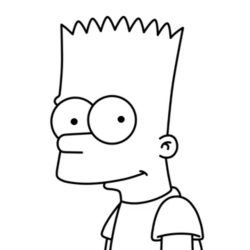 Bart Simpson Drawing Modern Sketch