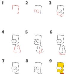 Bart Simpson Drawing Realistic Sketch