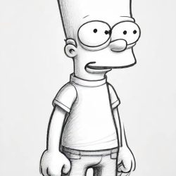 Bart Simpson Drawing Sketch Image