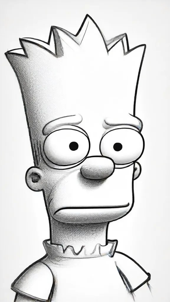 Bart Simpson Drawing Sketch Picture