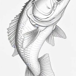 Bass Fish Drawing Sketch Picture