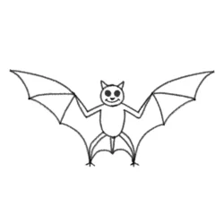 Bat Drawing Modern Sketch