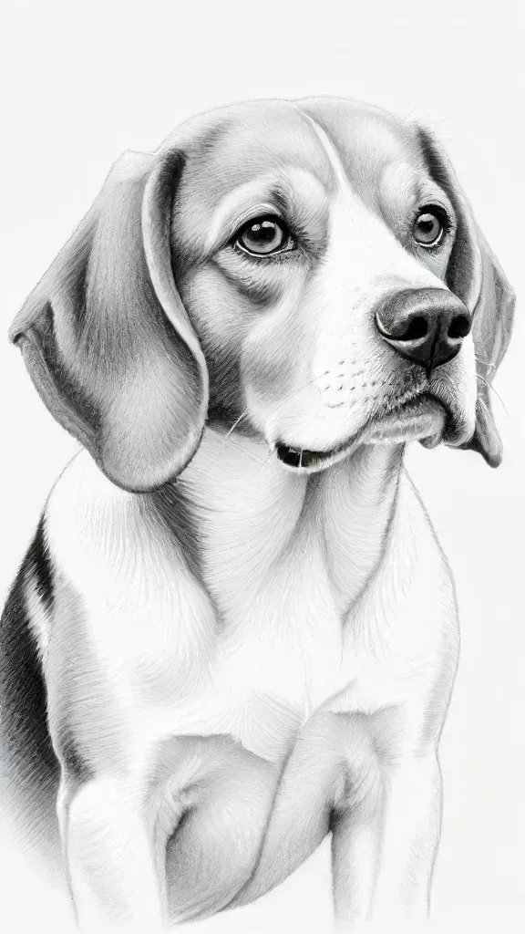 Beagle Drawing Easy Sketch