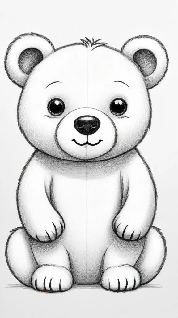 Bear Cute Drawing Easy Sketch