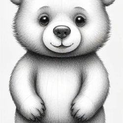 Bear Cute Drawing Sketch Image