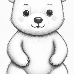 Bear Cute Drawing Sketch Photo