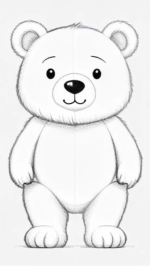 Bear Cute Drawing Sketch Picture