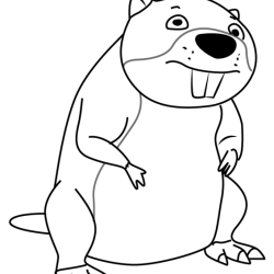 Beaver Drawing Hand drawn