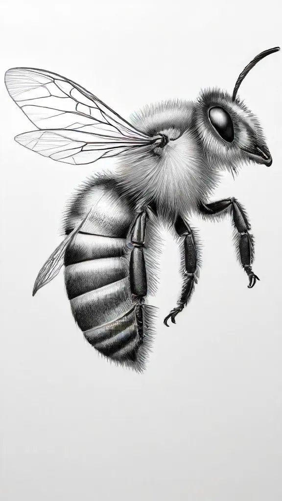 Bee Drawing Art Sketch Image