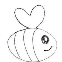 Bee Drawing Unique Art