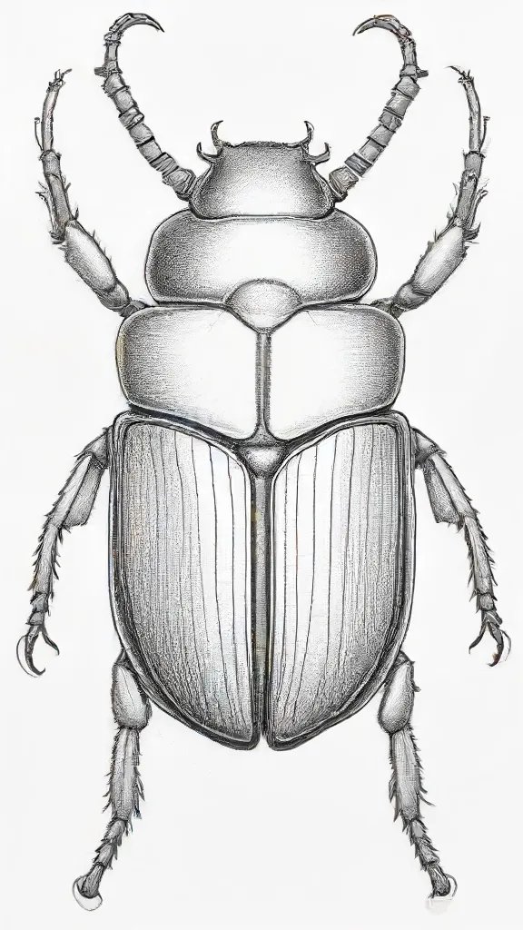 Beetle Drawing Art Sketch Image