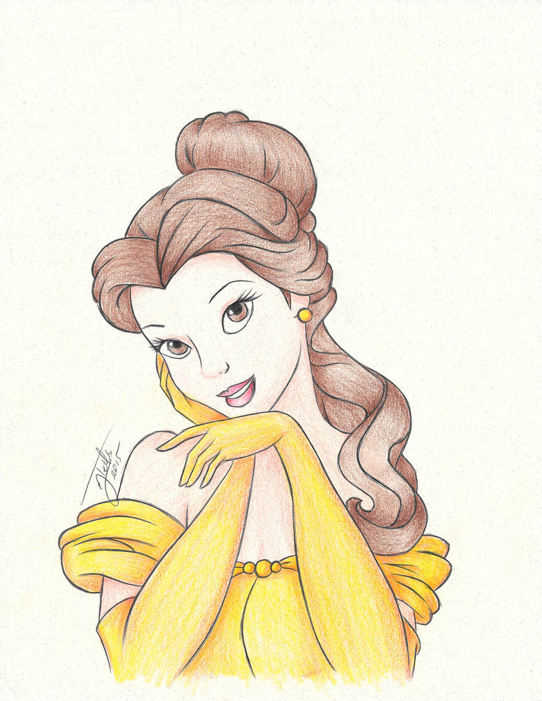 Belle Drawing Detailed Sketch