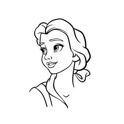 Belle Drawing Hand drawn