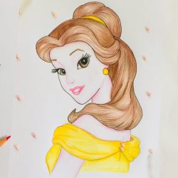 Belle Drawing Sketch