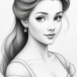 Belle Drawing Sketch Picture