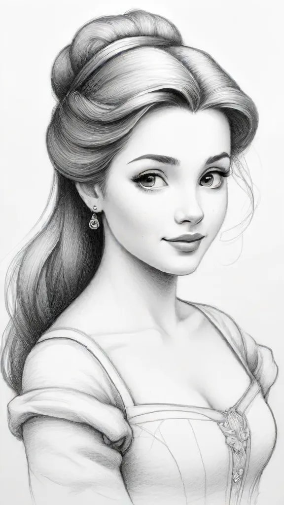 Belle Drawing Sketch Picture
