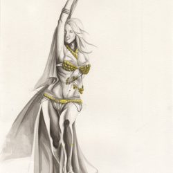 Belly Dancer Drawing Amazing Sketch