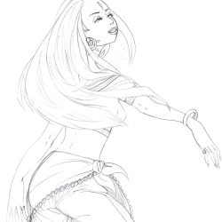 Belly Dancer Drawing Sketch