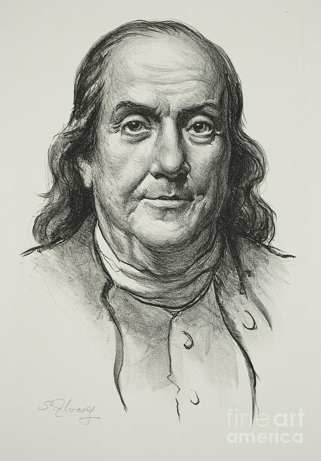 Benjamin Franklin Drawing Hand drawn Sketch