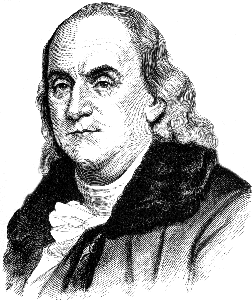 Benjamin Franklin Drawing Hand drawn