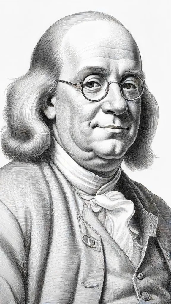 Benjamin Franklin Drawing Sketch Image