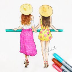 Best Friends Forever Drawing Art