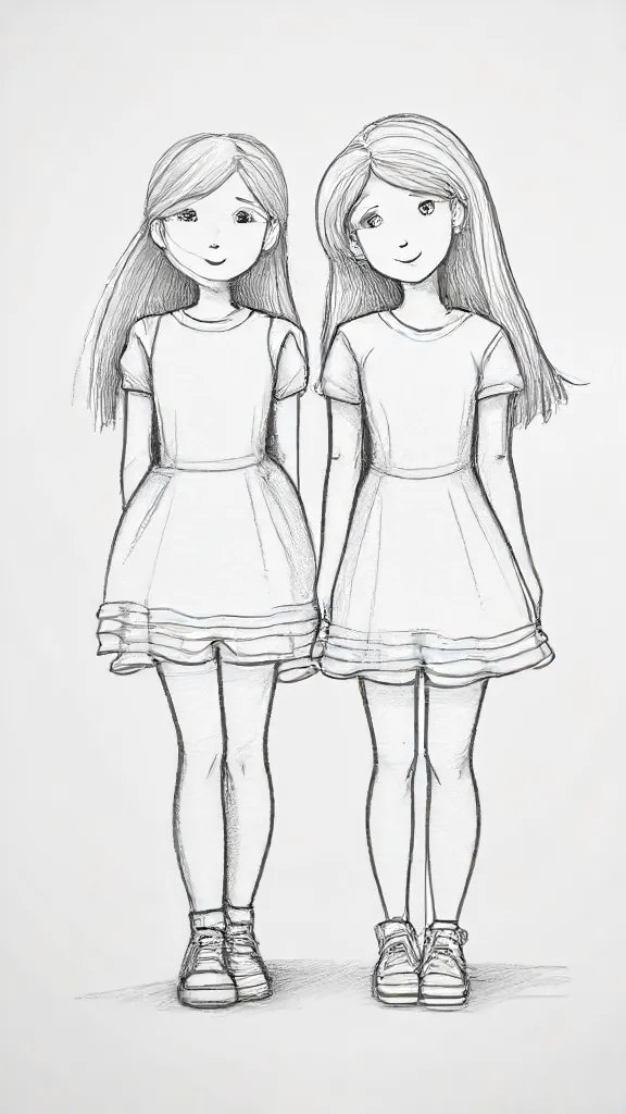 Best Friends Forever Drawing Art Sketch Image