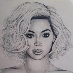 Beyonce Knowles Drawing Amazing Sketch