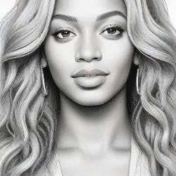 Beyonce Knowles Drawing Art Sketch Image