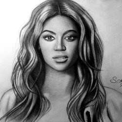 Beyonce Knowles Drawing Artistic Sketching