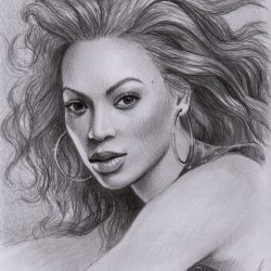 Beyonce Knowles Drawing Creative Style