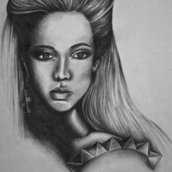 Beyonce Knowles Drawing Fine Art