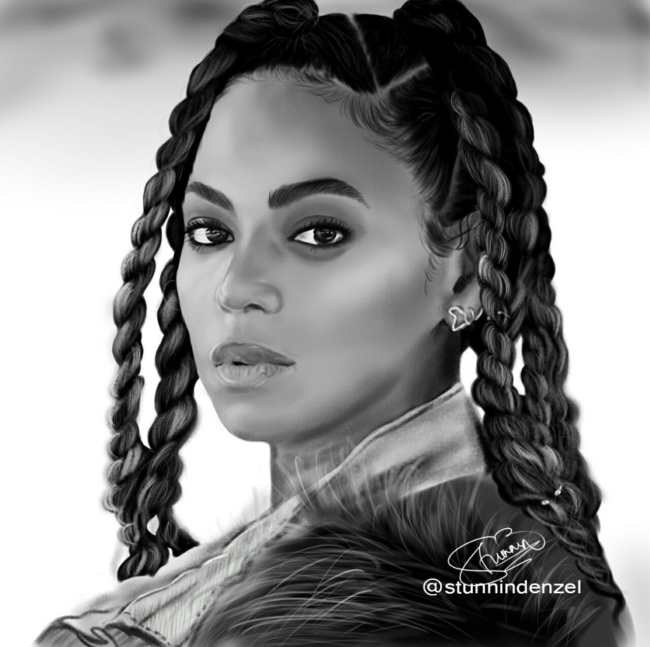Beyonce Knowles Drawing Modern Sketch