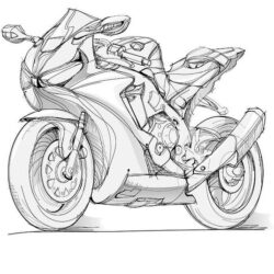 Bike Drawing Art