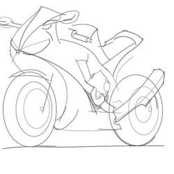 Bike Drawing Stunning Sketch