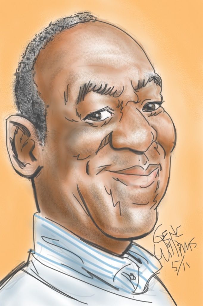 Bill Cosby Drawing Intricate Artwork