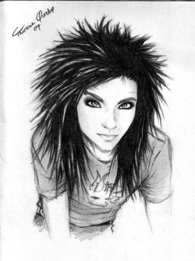 Bill Kaulitz, Tokio Hotel, Fashion Icon, Singer, Musician Drawing