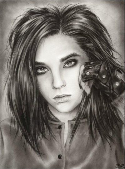 Bill Kaulitz, Tokio Hotel, Fashion Icon, Singer, Musician Drawing