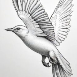 Bird Flying Drawing Sketch Image