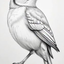 Bird Line Drawing Sketch Image