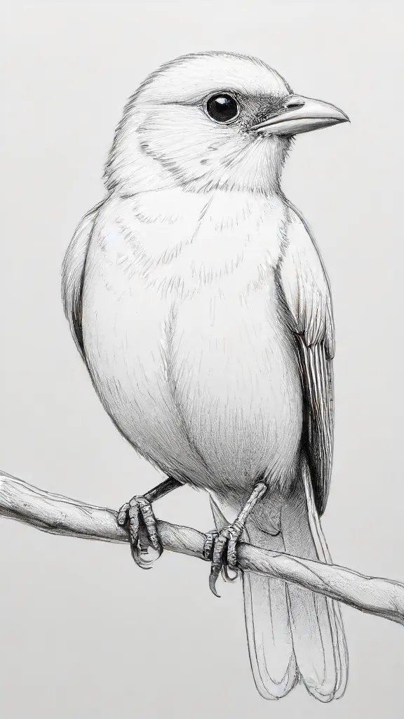 Bird Line Drawing Sketch Picture