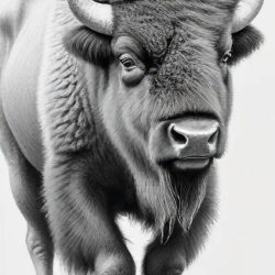 Bison Drawing Sketch Photo